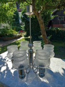 50. léta lustr chrom šestiramenný - 6