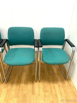 Retro židle / křesílka 80. léta chrom - 6