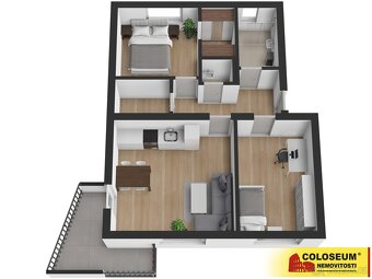 Hrušovany nad Jevišovkou, byt 3+kk, 77m2, balkon, novostavba - 6