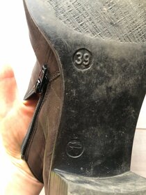 Kotníkové boty kožené hnědé dámské vel. 39 Rieker - 6