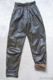 Vintage 80s/90s kožené dámské kalhoty - 6