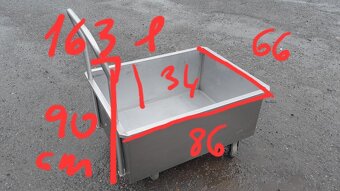 Nerezová vana na kolečkách ( laska ) s výpustí 163 l. - 6