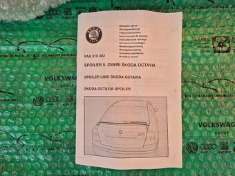 spoiler 5. dveří Škoda Octavia I (1U) RS limuzína FAA310002 - 6