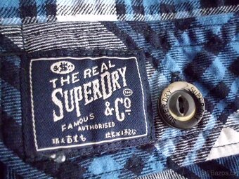 Superdry pánska slim roll up rukáv košeľa M - 6
