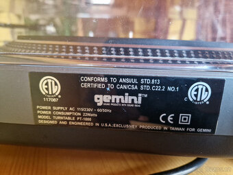 Gramofon GEMINI PT-1000 - 6