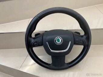 ŠKODA SUPERB II 2008-2013 ORIGINÁL SPORTOVNÍ VOLANT S PÁDLY - 6