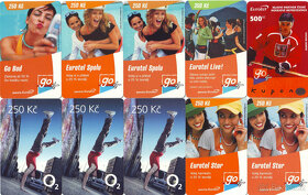 Staré dobíjecí kupóny na mobilní telefon, celkem 96 kusů - 6