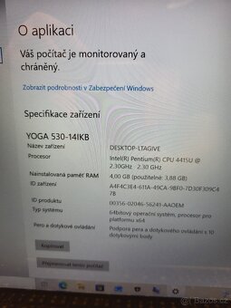 LENOVO YOGA JAKO NOVÝ,  BATERIE 100% - 6