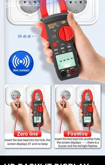 Klešťový multimetr ANENG ST 180. Nový - 6