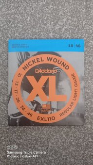 Struny na elektrickou kytaru 10/46 a 9/42 - 6