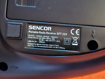 Rádio s CD a USB přehrávačem SENCOR SPT233 na náhradní díly - 6
