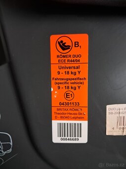 Autosedačka Britax Romer 9-18kg - 6
