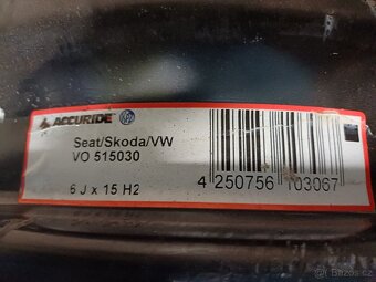 Plechové disky 5x100, ET38, R15 Škoda, Audi, VW, Seat - 6