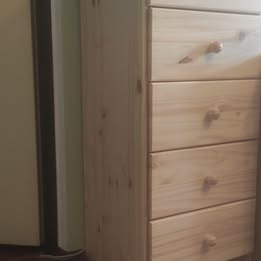 Komoda úzká 5 zásuvek masiv - 6