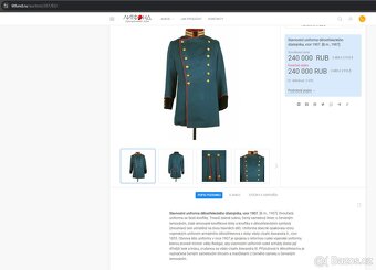 Ruská důstojnická parádní uniforma. rok 1900-1910 - 6