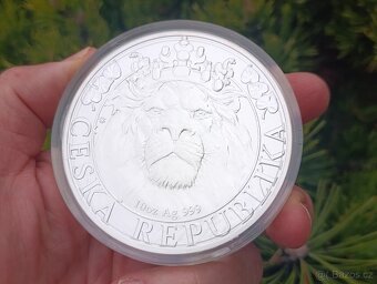 Stříbrná 10 oz investiční mince Český lev 2022 stand, 311gr. - 6