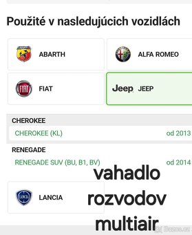 Vahadla rozvodov- MultiAir Fiat, Abarth, Alfa Romeo, Lancia, - 6