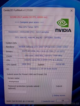 GAINWARD GTX 1050Ti 4GB GDDR5- zánovní - 6