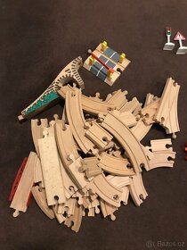 Dřevěné Koleje+Značky+Krteček a mašinka - 6