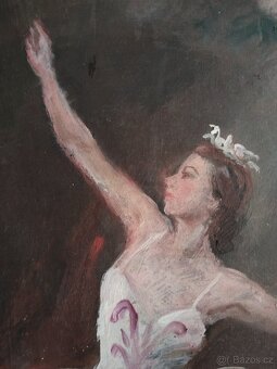 obraz BALETKA, olej, sign. K. K. Farský - 6