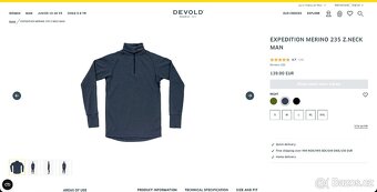 Rolák Devold Expedition Merino 235 Zip Neck Man | vel. L - 6