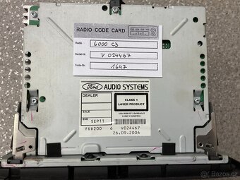 Autorádio Ford 6000 CD (Ford Mondeo) - 6