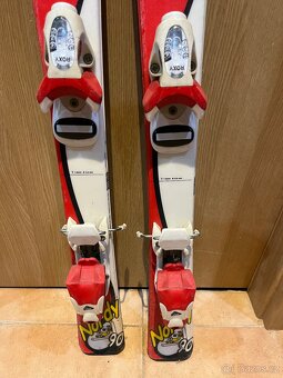Dětské lyže Nordica Nordy 90 cm – skvělý stav, vázání Roxy - 6