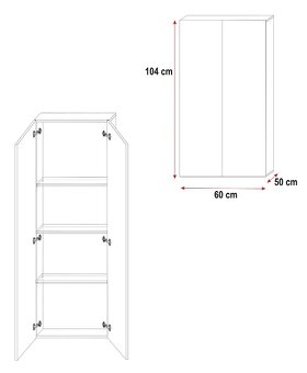 Nová multifunkční patrová postel, psací stůl, skříň - 6