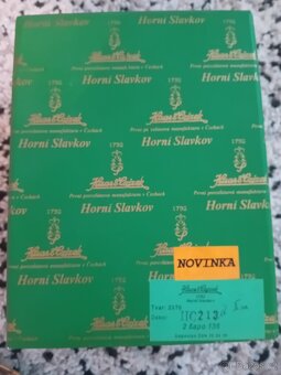 Vintage 2 malé hrnečky s talířky, originál balení - 6