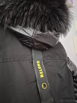 Nová dámská bunda s pravou kožešinou,  velikost S - 6