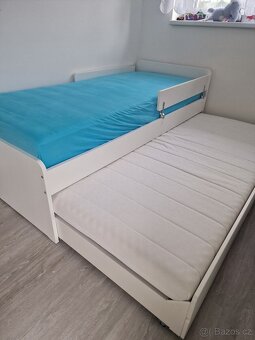 SLÄKT Lůžko, bílá, 90x200 cm, SLÄKT Rám, 2xLURÖY rošt, - 6