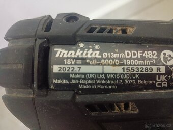 Aku vrtačka Makita DDF 482, baterie 18V 3.0 - 6