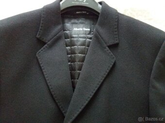 Luxusní pánský dlouhý černý kabát vel.XL - 6