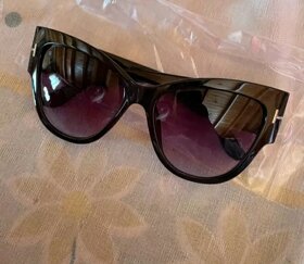 Nové černé dámské sluneční brýle módní plastové - 6