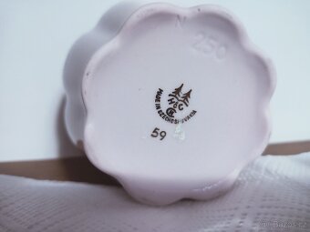 2x hrnek z růžového porcelánu s květy pivoňky - 6