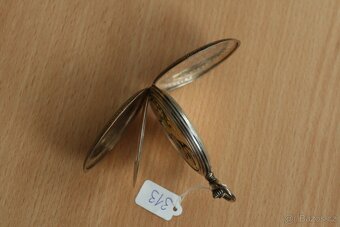 Starožitné celostříbrné tříplášťové kapesní hodinky tula - 6