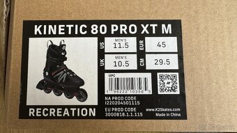 Kolečkové Inline brusle K2 KINETIC 80 PRO vel. 45 - 6