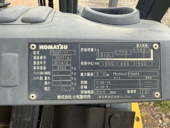 Komatsu FD 20T - 17 - 6