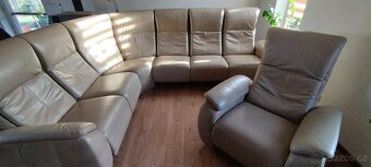 Prodej kožené polohovatelné sedacì soupravy+polohovatelnėho - 6