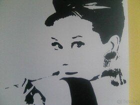 Design dekorativní obraz, rozměr: 900x900mm Audrey Hepburn - 6