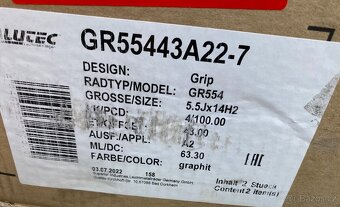 4x100 R14 5,5J ET43 ALUTEC Grip Graphit - 6