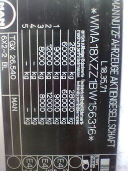 MAN TGX 26.540 , 6x2 , intarder , abroll, nosič kontejnerů - 6