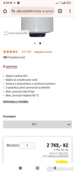 Novy elektricky bojler 80 L - 6