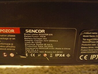 Elektrokoloběžka Sencor S70 Dobrý stav - 6
