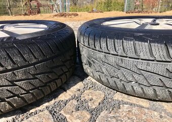 Alu kola rozteč 4x100 nejeté zimní pneu 195/65/15 - 6