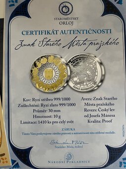 Staroměstský orloj- investiční medaile - 6