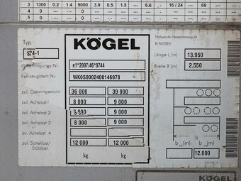 Kögel S24-1, LOW DECK, TŘÍSTRANNÁ SHRNOVACÍ PLACHTA, ZVEDACÍ - 6