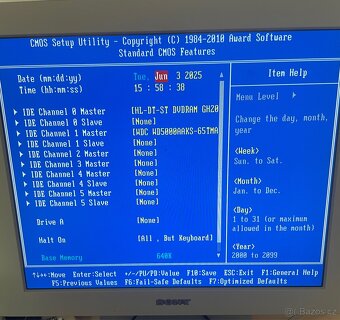 Základní deska, CPU, RAM, HDD, DVD, kabeláž - 6