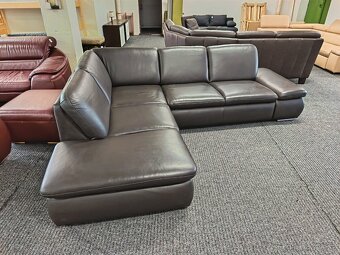 Sedací souprava rohová - kůže - 6