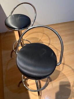 2 kovové barové židle - 6